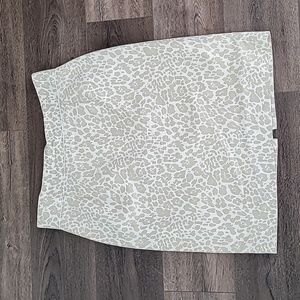 Antonio Melani cream colored animal print skirt